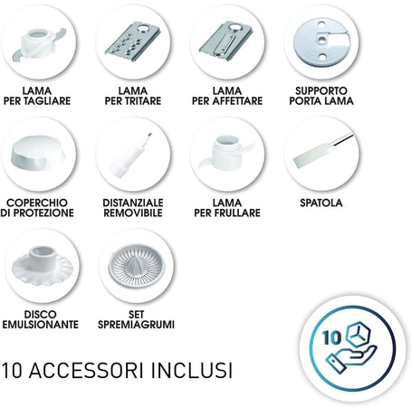 Zephir Robot Da Cucina Zhc1400 500 W