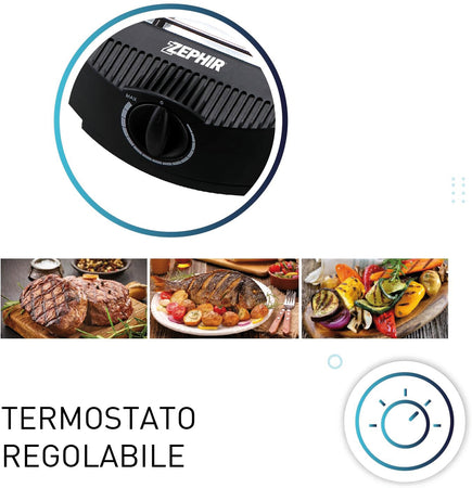 Zephir Barbecue Elettrico Da Tavolo Zhc703 2000 W