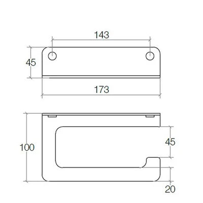 Portarotolo Saeta- Nero - Mm 173X100X45- Samo- Pezzi 1