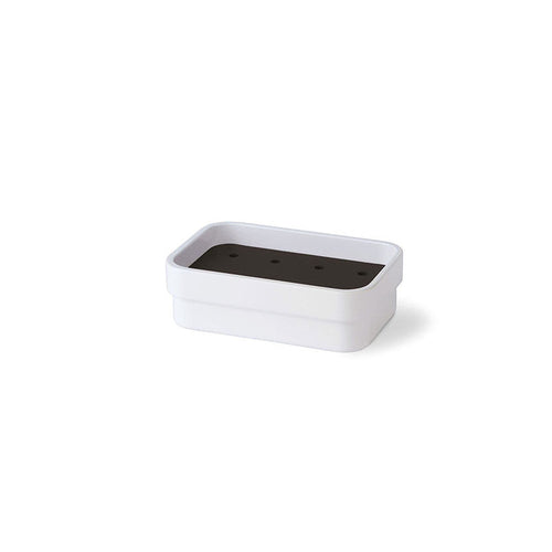 Portasapone In Melammina Saeta- Bianco Nero Mm 130X85X60- Samo- Pezzi 1