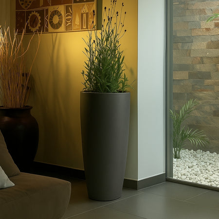 Vaso Tondo 'Stilo' Ã? Cm 33 X H 70 - 12 Lt. Antracite