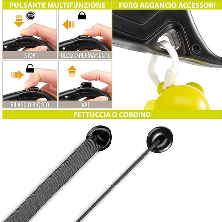 Guinzaglio Per Cani Flippy One Tape Large Rosso- Ferplast- 1,0 Pz