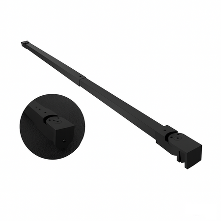 Braccio Per Walk In Quadro Telescopico 2 Teste Snodabili- Cm 70-100 Nero- Dhimp- Pezzi 1