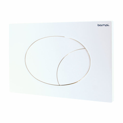 Placca Doppio Scarico Flow- Bianca- Bampi- Pezzi 1