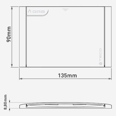 Placca K2 B01- Bianca - 135X90- Teco- Pezzi 1