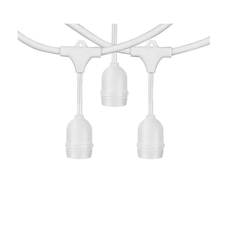 Luminaria 10 M Con 10 Portalampada Bianca- 1,0 Pz
