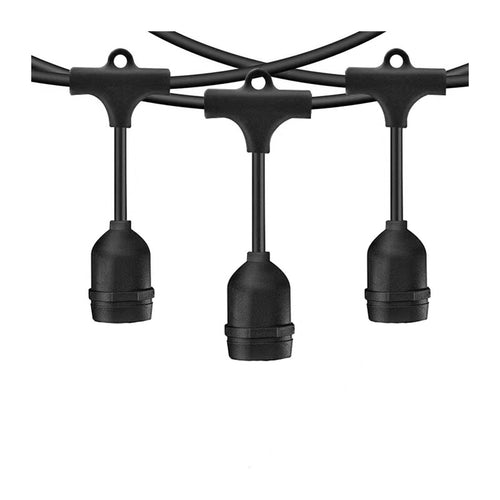 Luminaria 10 M Con 10 Portalampada Nero- 1,0 Pz