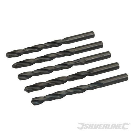 Punte trapano Jobber HSS-R in acciaio forgiato 4341 per metalli Silverline 5 pezzi