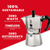 Caffettiera Moka Express Restyling 2 Tazze In Alluminio Con Manico Ergonomico Made In Italy Bialetti
