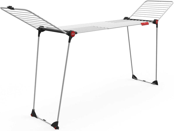 Stendino Infinity Flex Plus In Acciaio Verniciato Estensibile Fino A 2 Metri Con Ali Alte E Ruote Vileda