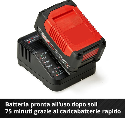Kit Batteria Al Litio Power X-Change 18V 4,0Ah Con Caricabatteria Rapido Compatibile Con Tutti Gli Utensili Einhell