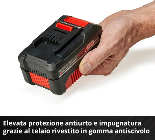 Kit Batteria Al Litio Power X-Change 18V 4,0Ah Con Caricabatteria Rapido Compatibile Con Tutti Gli Utensili Einhell