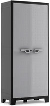 Armadio Portascope Titan Xl In Resina Antracite E Grigio 80X44X182 Cm Con Ripiani Pieghevoli E Piedini Regolabili Keter