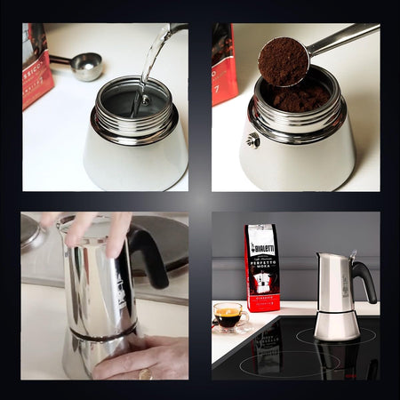 Caffettiera Venus 2 Tazze In Acciaio Inox Caffè Espresso Manico Ergonomico E Valvola Di Sicurezza Bialetti