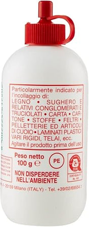 Colla Vinilica Universale Vinavil 250 Ml Trasparente Dopo L’Essiccazione Senza Solventi Per Legno Carta Tela E Hobbistica
