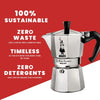 Caffettiera Moka Express Restyling 3 Tazze In Alluminio Con Manico Ergonomico E Valvola Di Sicurezza Made In Italy Bialetti