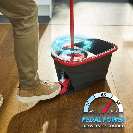 Sistema Lavapavimenti Supermocio Turbo Smart Con Secchio A Pedale E Fiocco In Microfibra Triangolare Vileda