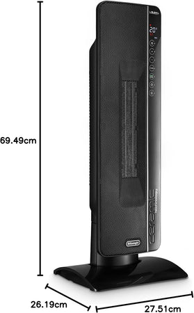 Termoventilatore Ceramico A Torre Tch 8993Er 2400W Display Led Telecomando Funzione Eco Plus Ambienti Fino A 70 M³ Delonghi