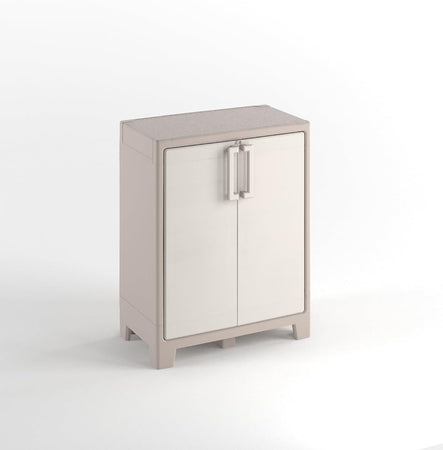 Armadio Basso Gulliver 2 Ante 80X44X100 Cm In Resina Con Ripiani Regolabili E Cerniere In Metallo Per Interno Ed Esterno Keter