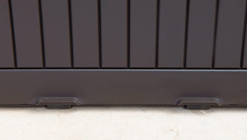 Cassapanca Da Esterno Comfy 270 Litri In Resina Effetto Legno Con Ruote E Seduta Portata 220 Kg Colore Marrone Keter