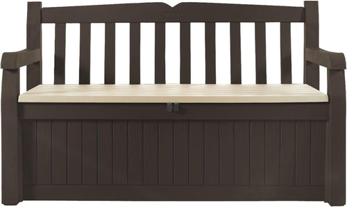 Panchina Contenitore Da Giardino Eden In Resina Effetto Legno Marrone 265 Litri Con Seduta Per 2 Persone Keter