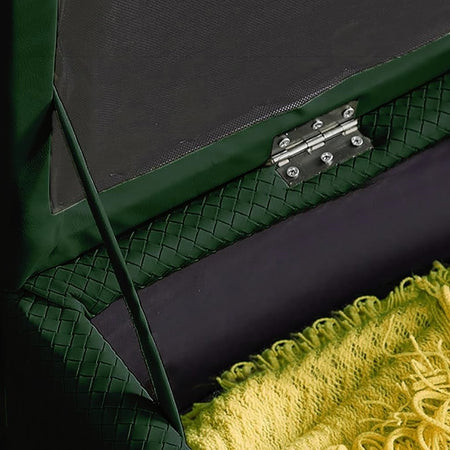 Cassapanca Pouf Contenitore Pelle Ecologica Divanetto Contenitore 80x40 H45cm Verde