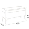 Cassapanca Pouf Contenitore Pelle Ecologica Divanetto Contenitore 80x40 H45cm Bordò