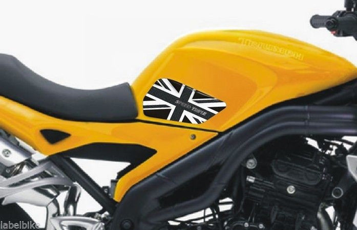 2 PROTEZIONI LATERALI 3D compatibili per MOTO triumph SPEED TRIPLE fino al 2013