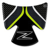 PROTEZIONE 3D zona chiave accensione in GEL compatibile per MOTO KAWASAKI Z900 verde