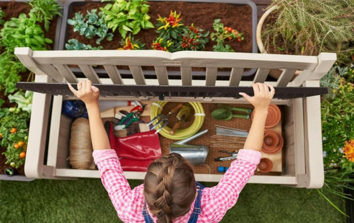 Cassapanca Da Giardino Con Schienale In Resina Marrone 2 Posti Con Chiusura Lucchettabile Eden Garden Keter