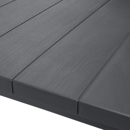 Tavolo Da Giardino In Resina Effetto Legno Con Struttura Rinforzata Per 6 Persone Colore Grafite Julie Keter