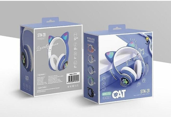 Cuffie wireless per bambini Microfono incorporato sopra l'orecchio di gatto