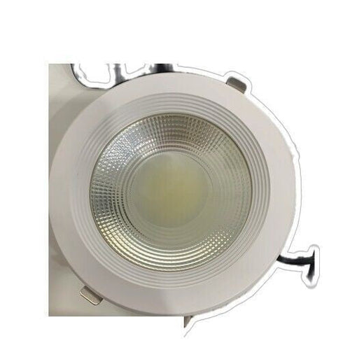 Faretto da incasso 30W telaio rotondo in alluminio bianco, 212 x 52 mm -foro 185