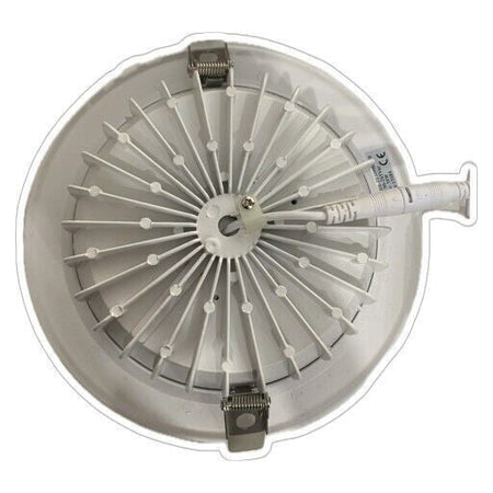 Faretto da incasso 30W telaio rotondo in alluminio bianco, 212 x 52 mm -foro 185