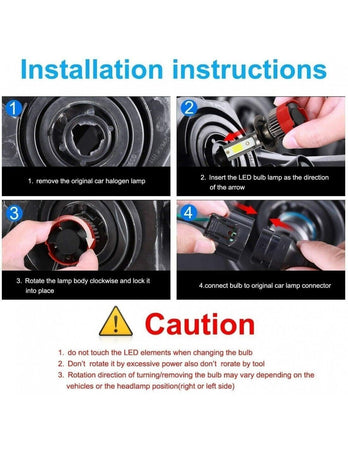 Lampadine Fari a LED H7 Eaglevision EV18 6000K 3000 Lumen IP65