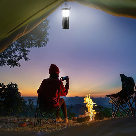 Lampada da campeggio a LED, lampada da campeggio, lampada solare a manovella USB