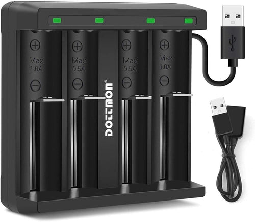 Caricabatterie 4 slot intelligente con display LCD universale per batterie