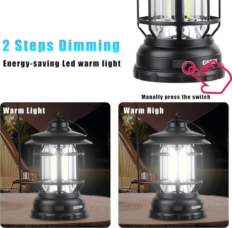 Lanterna da campeggio retrò portatile luce da tenda COB per campeggio