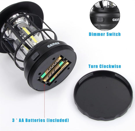 Lanterna da campeggio retrò portatile luce da tenda COB per campeggio