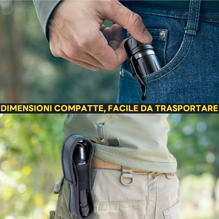 Gisaae Torcia Led Potente Professionale,10000 Lumens Usb Torcia Led Ricaricabile