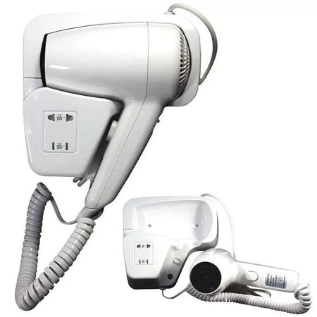 Asciugacapelli Phon Da Parete Hotel 1300W Da Muro , Porta,Bagno,Spogliatoi