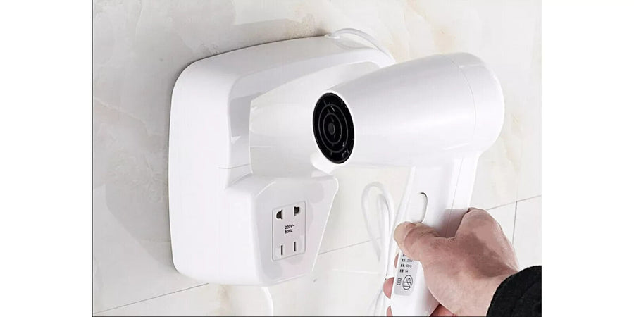 Asciugacapelli Phon Da Parete Hotel 1300W Da Muro , Porta,Bagno,Spogliatoi