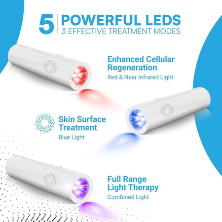 Dispositivo medico per terapia con luce rossa - blu viola infrarossi herpes afte