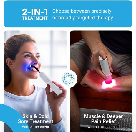 Dispositivo medico per terapia con luce rossa - blu viola infrarossi herpes afte