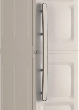 Armadio Alto A 1 Anta In Resina Con 4 Ripiani Regolabili E Chiusura Lucchettabile Colore Grigio E Nero Excellence Keter