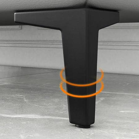 Cassapanca Pouf Contenitore Panca con Piedini in Metallo Moderna Grigio Chiaro