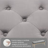 Panchina in Tessuto Chester 114x37 H45 cm Ingresso Camera da Letto Soggiorno Grigio
