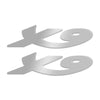 2 ADESIVI in RESINA 3D SCRITTA X9 per SCOOTER 250 - 500 per PIAGGIO X 9 ARGENTO