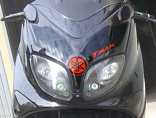 ADESIVI 3D RESINATI COVER CARENA Y FRONTALE TMAX 500 YAMAHA T MAX 01-07 CARBONIO