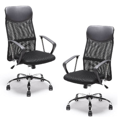 Kit 2pz Poltrona Sedia Scrivania Ufficio Schienale Alto Traspirante Ufficio Lavoro Cool Center